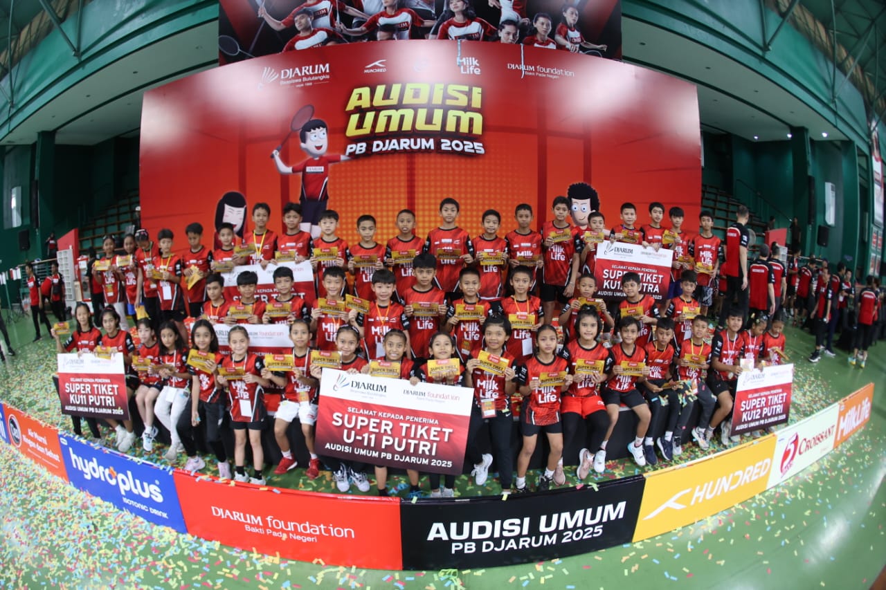 50 Pebulutangkis Muda Lolos ke Babak Karantina Audisi Umum PB Djarum 2025